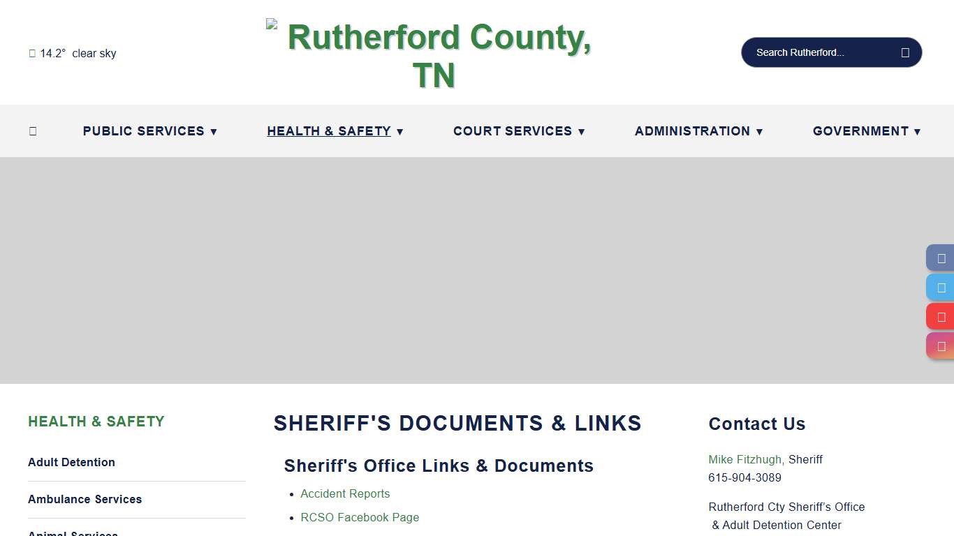 Sheriff's Doucments & Links - Rutherford County, TN