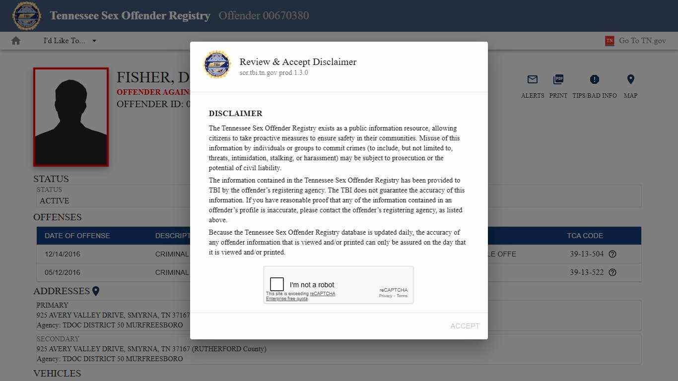 Sex Offender Registry